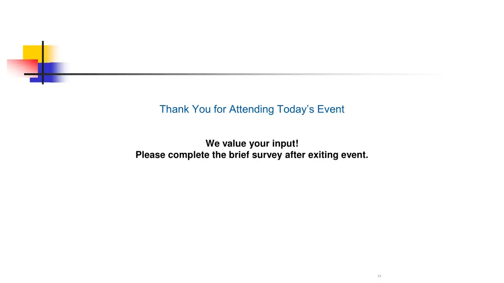 thank you for attending today s event