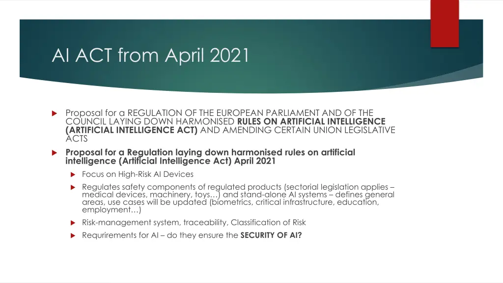 ai act from april 2021