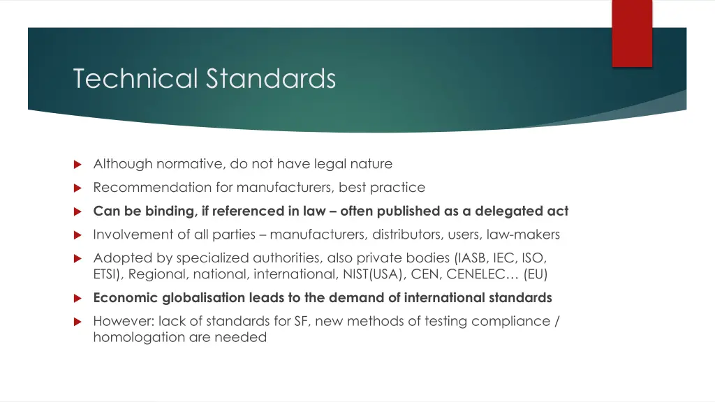 technical standards