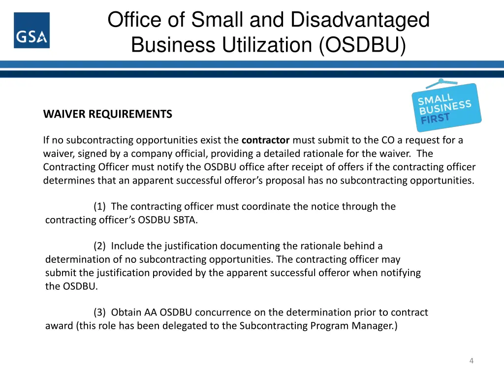 office of small and disadvantaged business 3