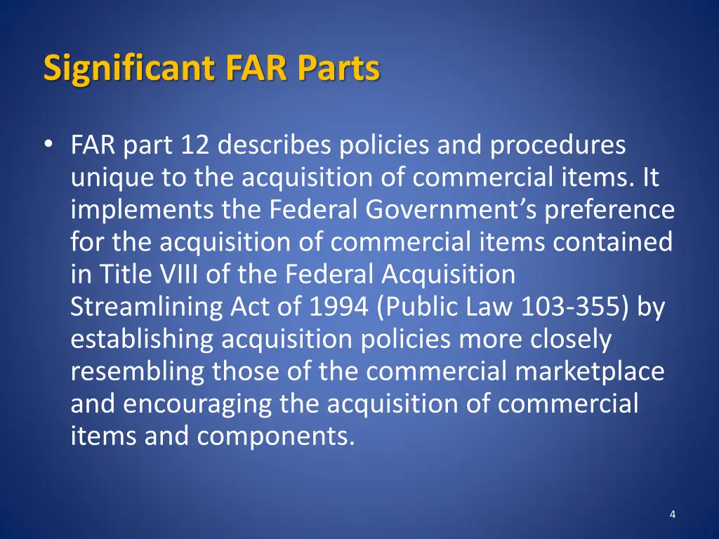 significant far parts
