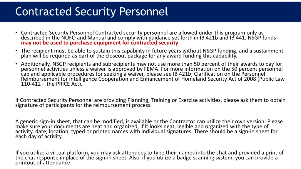 contracted security personnel