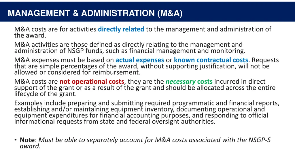 management administration m a