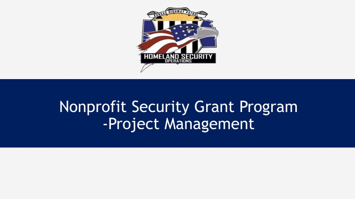 nonprofit security grant program project
