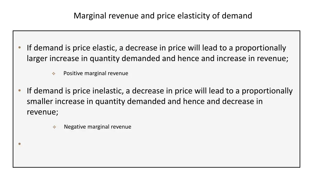 marginal revenue and price elasticity of demand