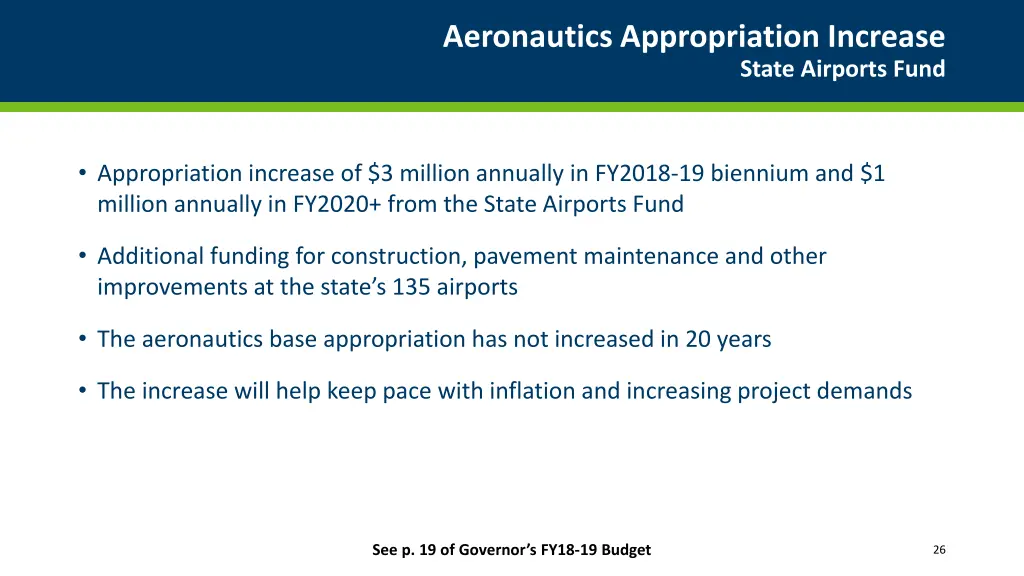 aeronautics appropriation increase