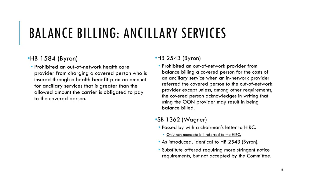 balance billing ancillary services