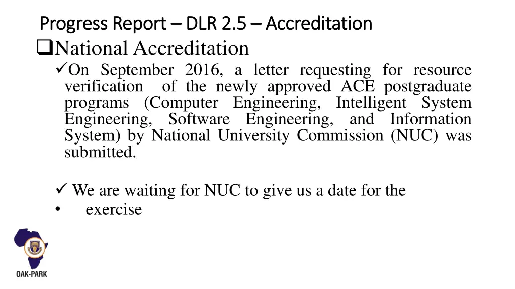 progress report progress report dlr national
