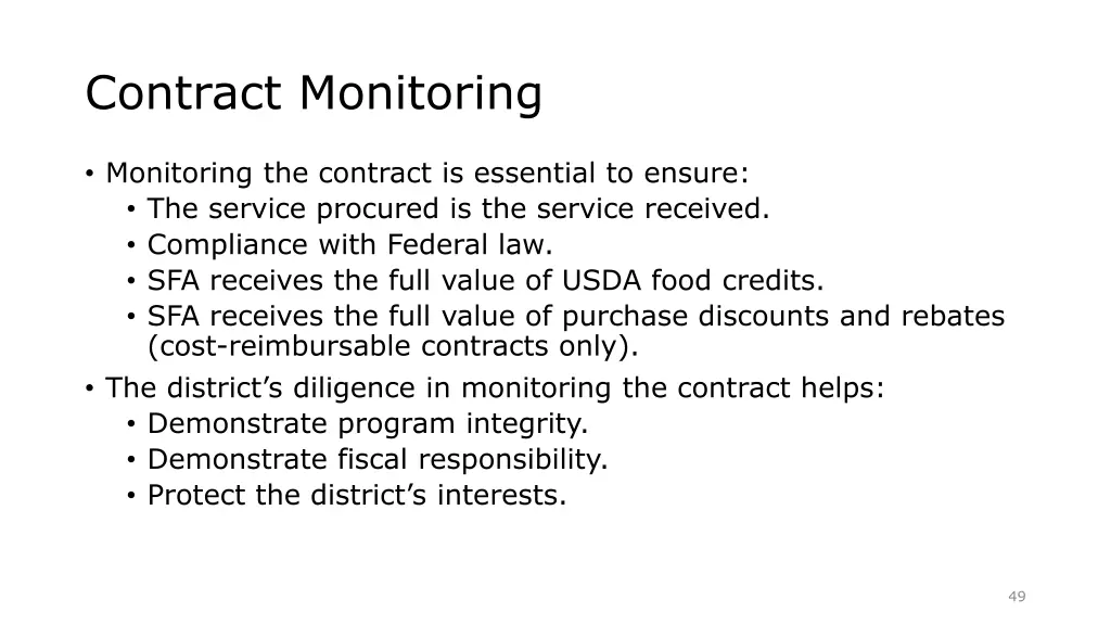 contract monitoring
