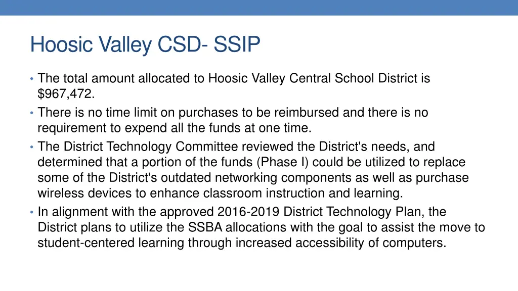 hoosic valley csd ssip