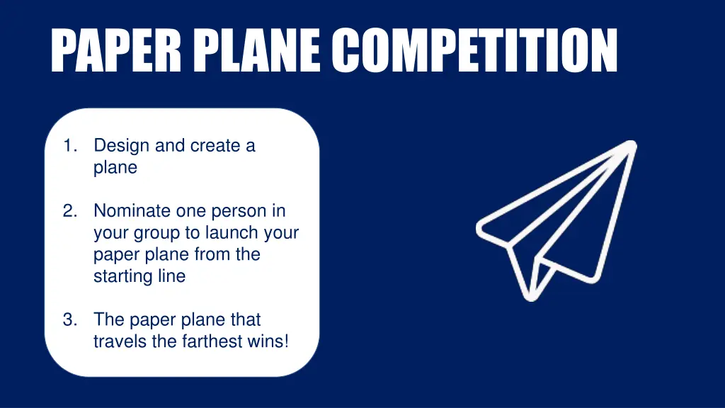 paper plane competition
