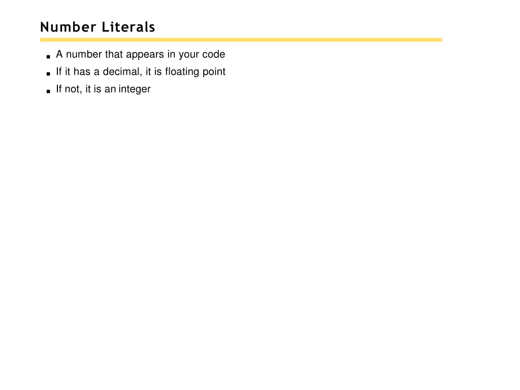 number literals
