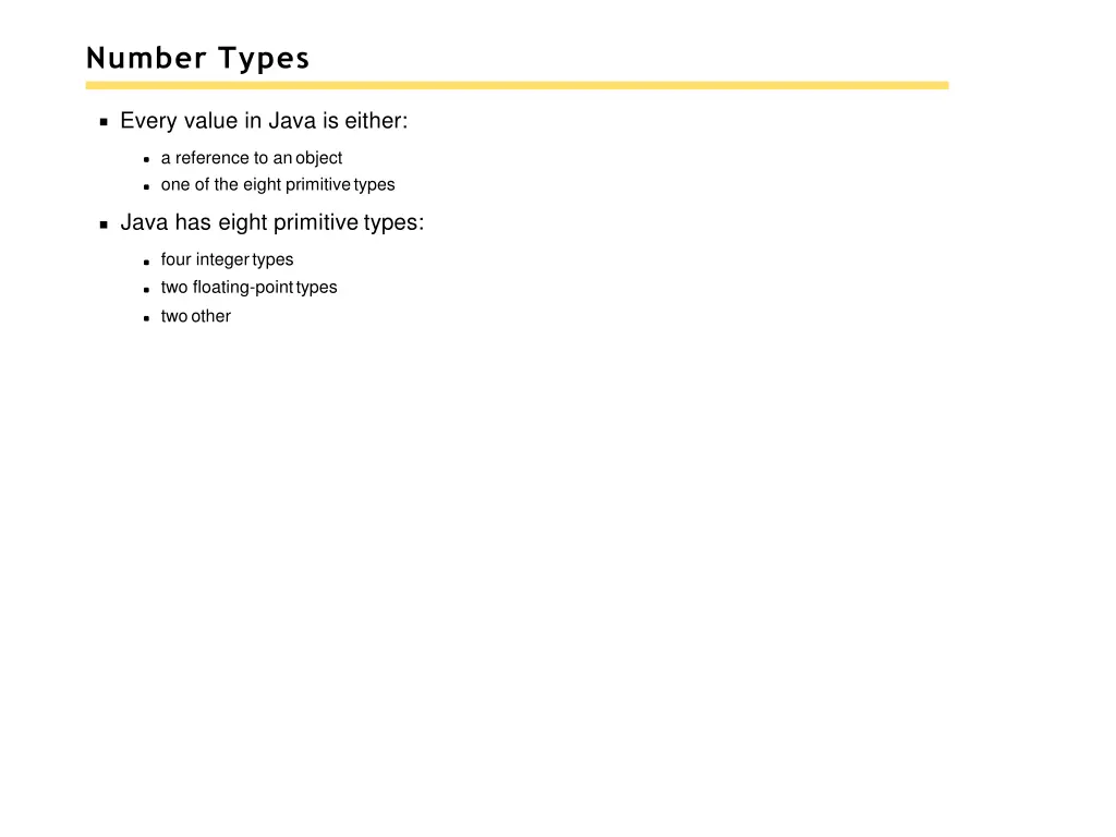 number types