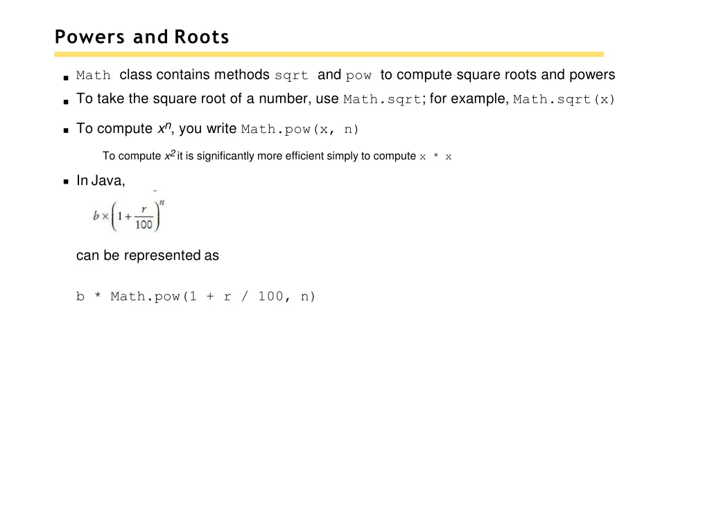 powers and roots
