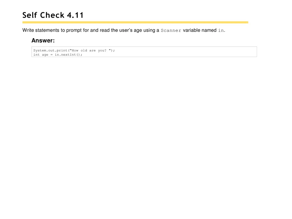 self check 4 11