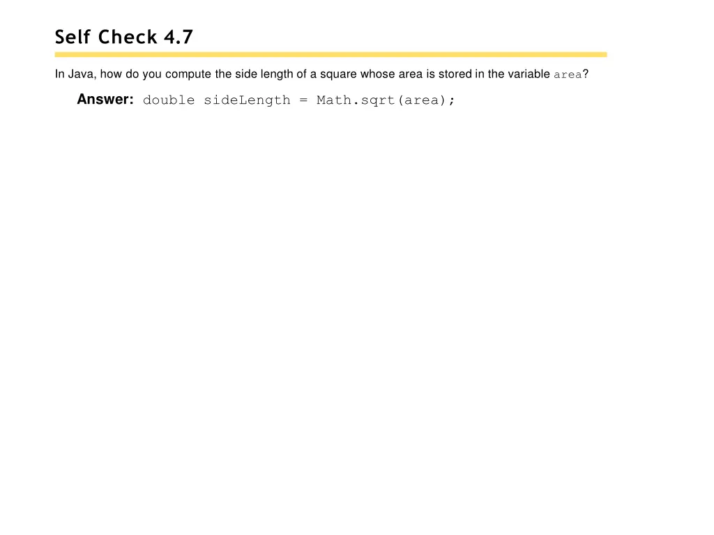 self check 4 7