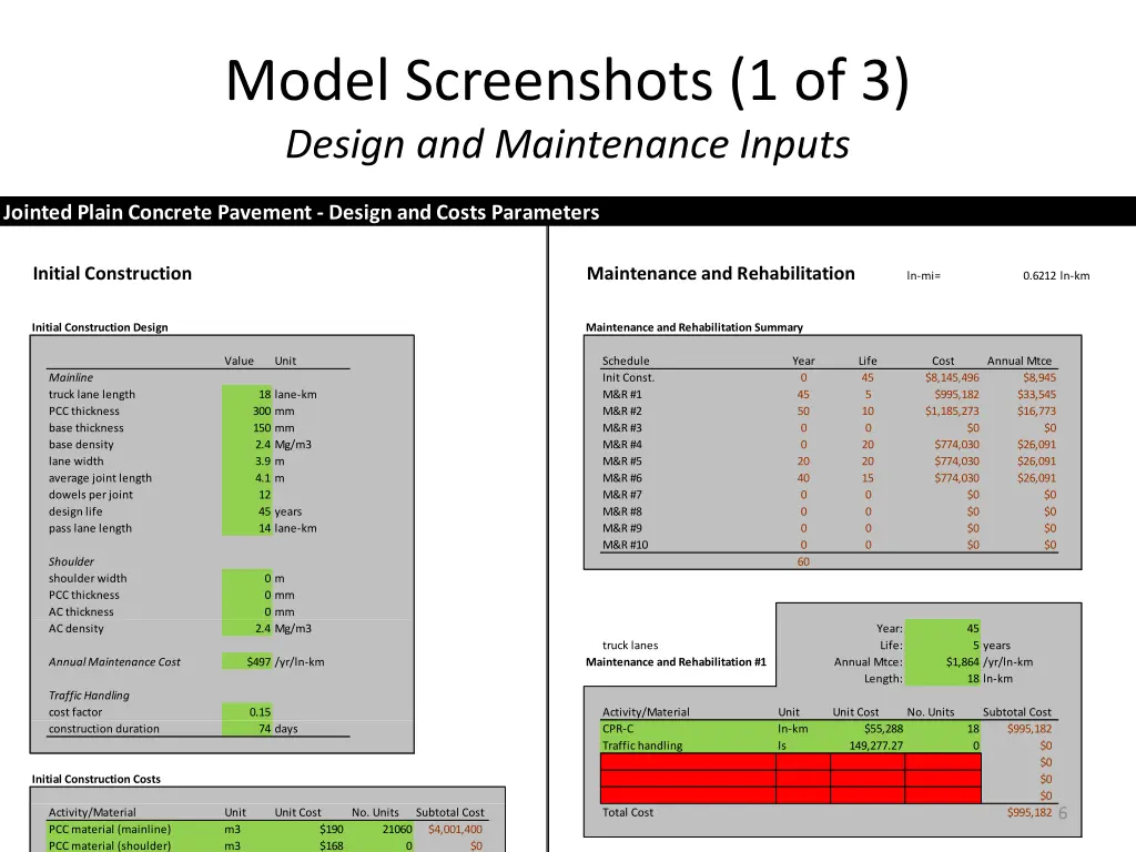 model screenshots 1 of 3 design and maintenance