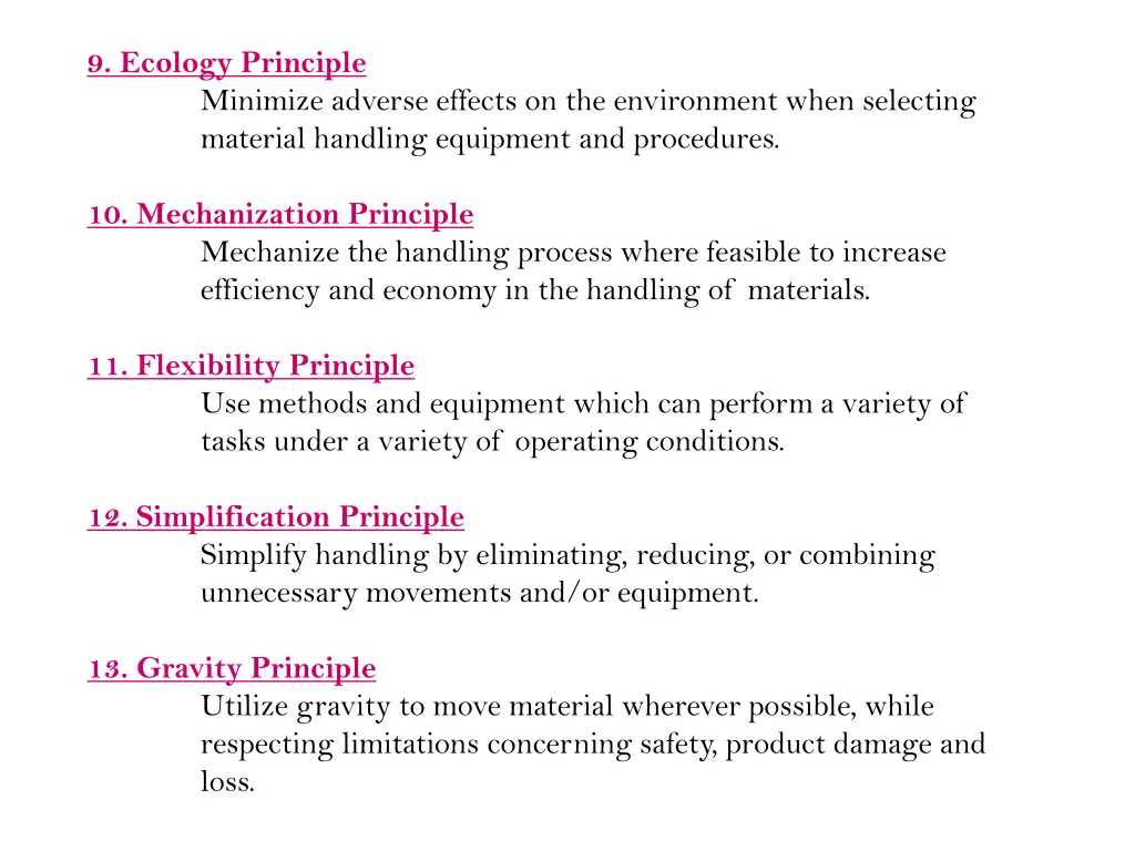 9 ecology principle minimize adverse effects