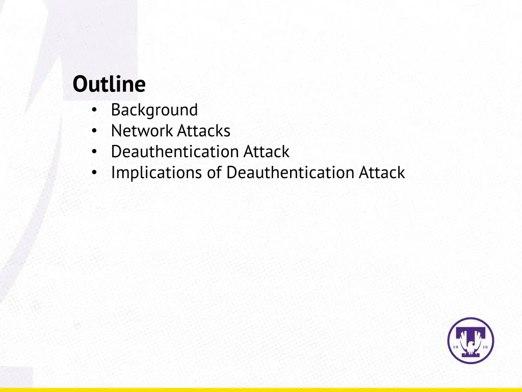 outline background network attacks