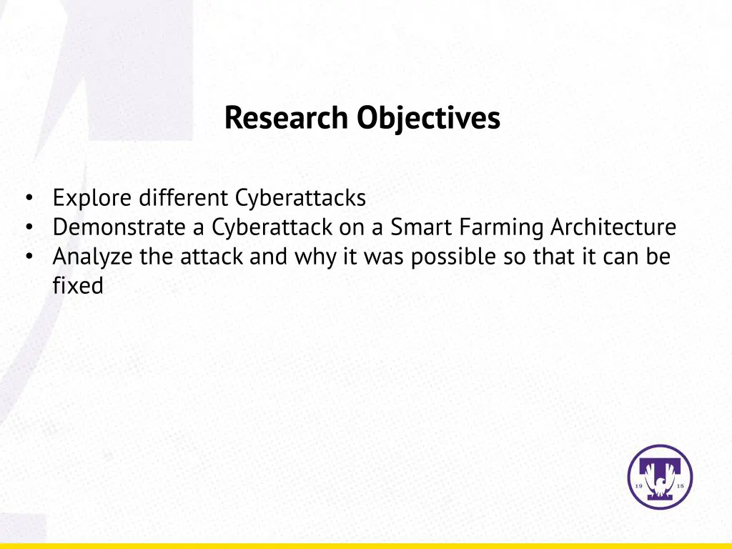 research objectives