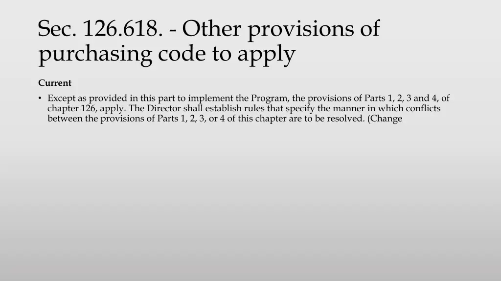 sec 126 618 other provisions of purchasing code