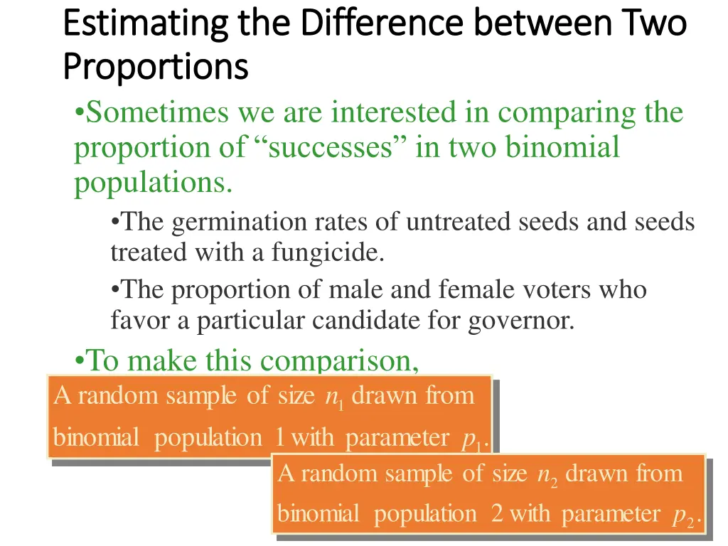 estimating the difference between two estimating 2