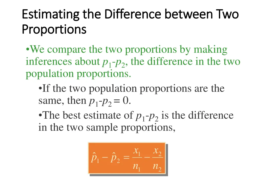 estimating the difference between two estimating 3