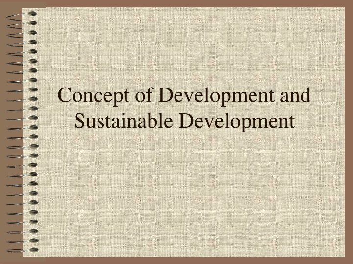 concept of development and sustainable development