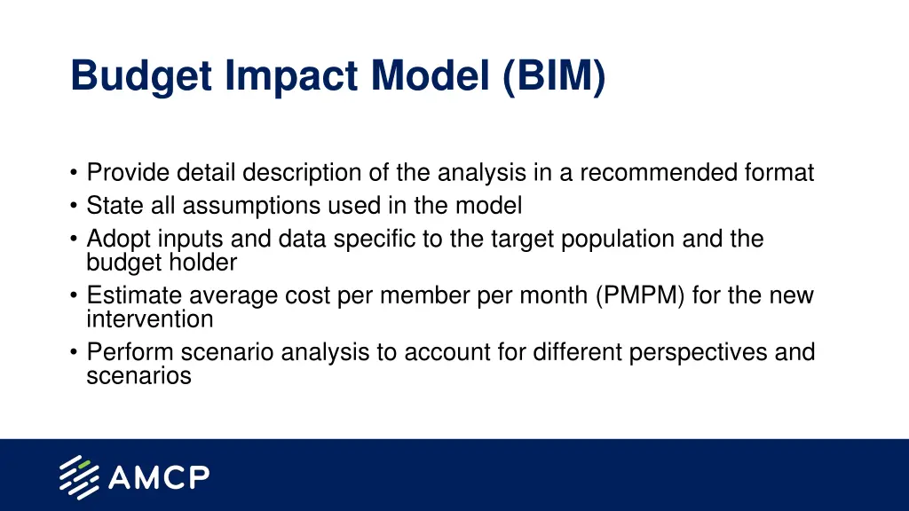 budget impact model bim