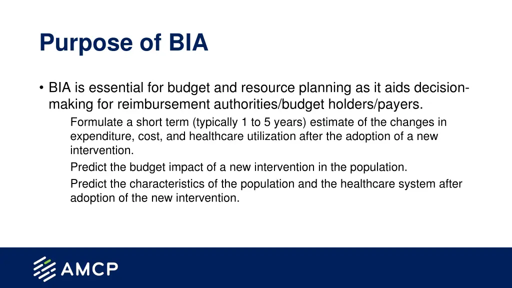 purpose of bia