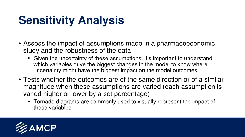 sensitivity analysis