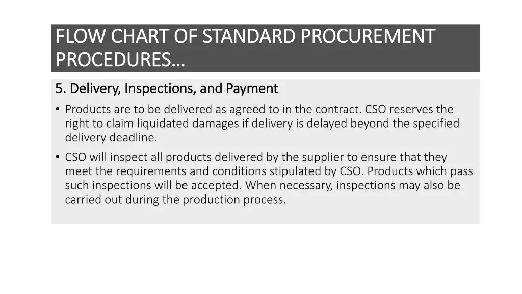 flow chart of standard procurement flow chart 4