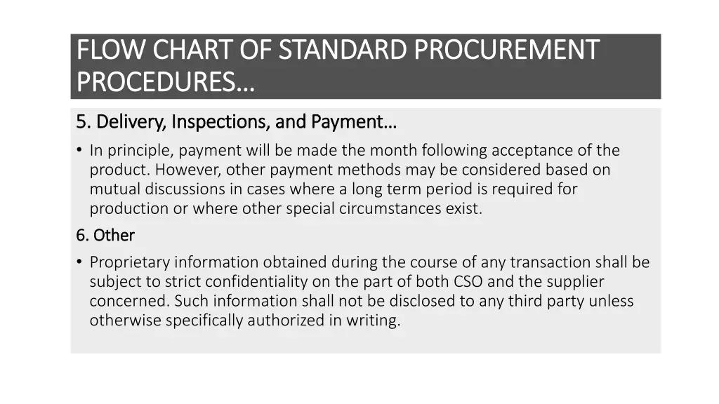 flow chart of standard procurement flow chart 5