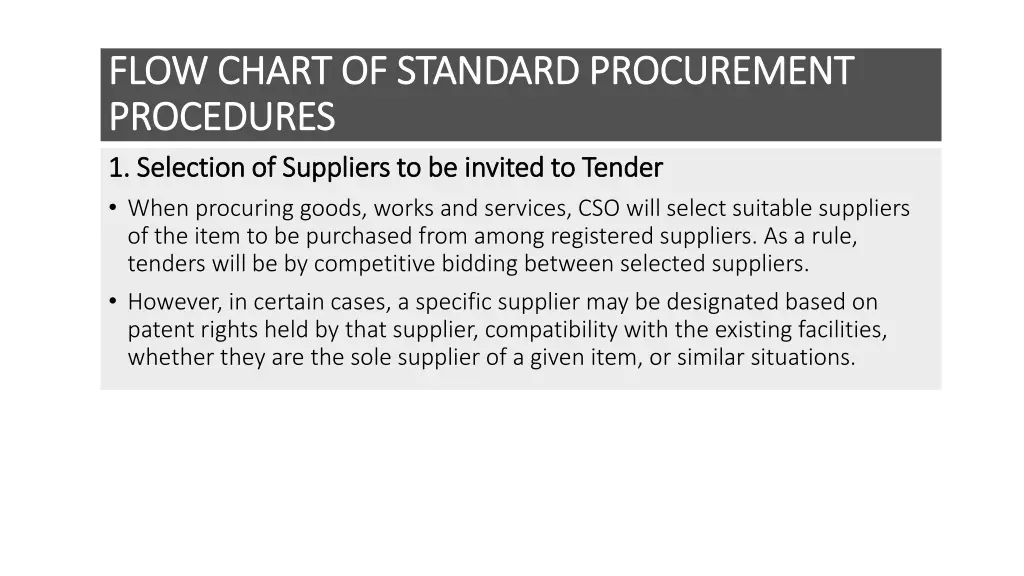 flow chart of standard procurement flow chart
