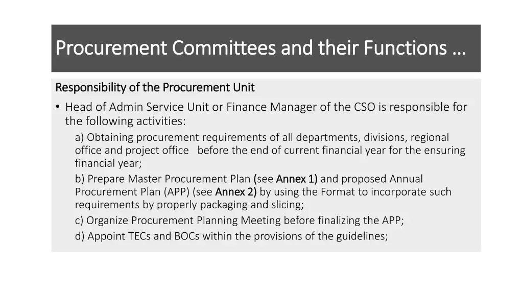 procurement committees and their functions 2