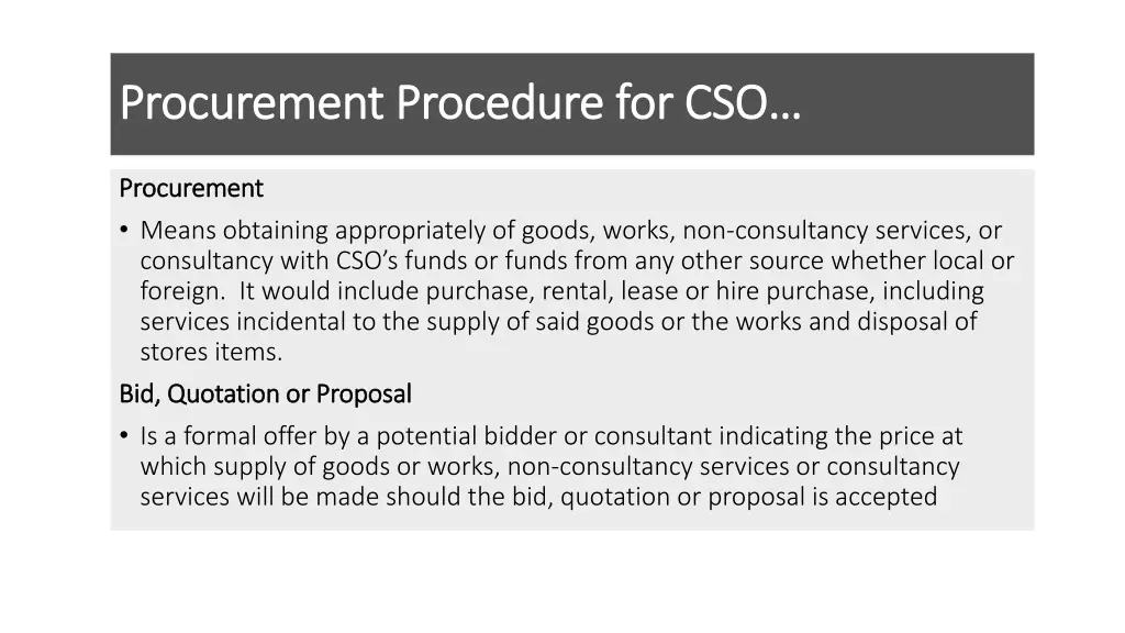 procurement procedure for cso procurement 1