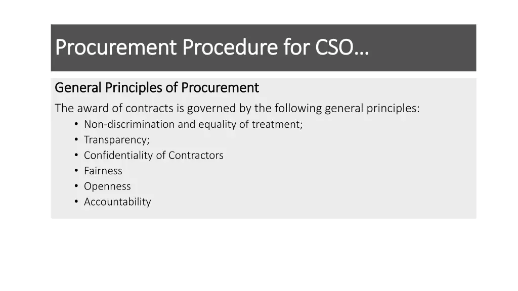 procurement procedure for cso procurement 10