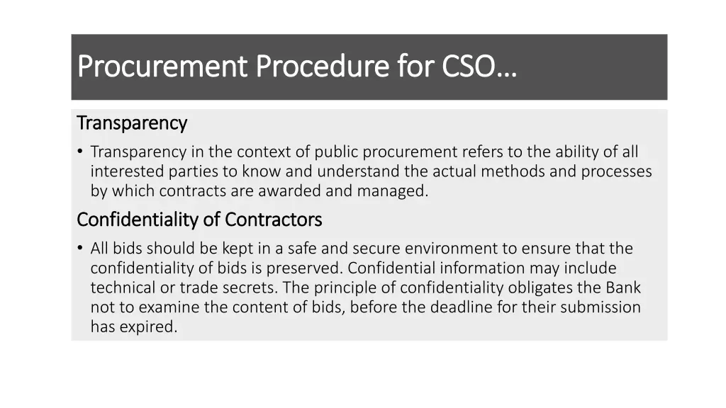 procurement procedure for cso procurement 12
