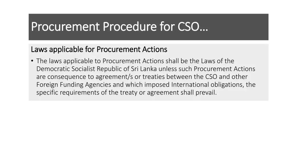 procurement procedure for cso procurement 15