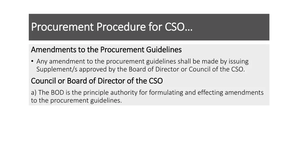 procurement procedure for cso procurement 16