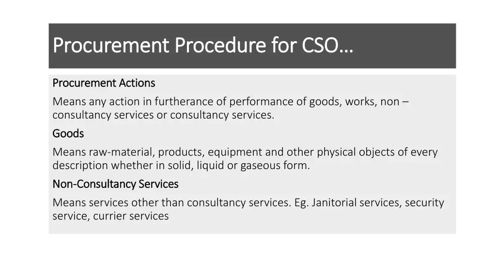 procurement procedure for cso procurement 2