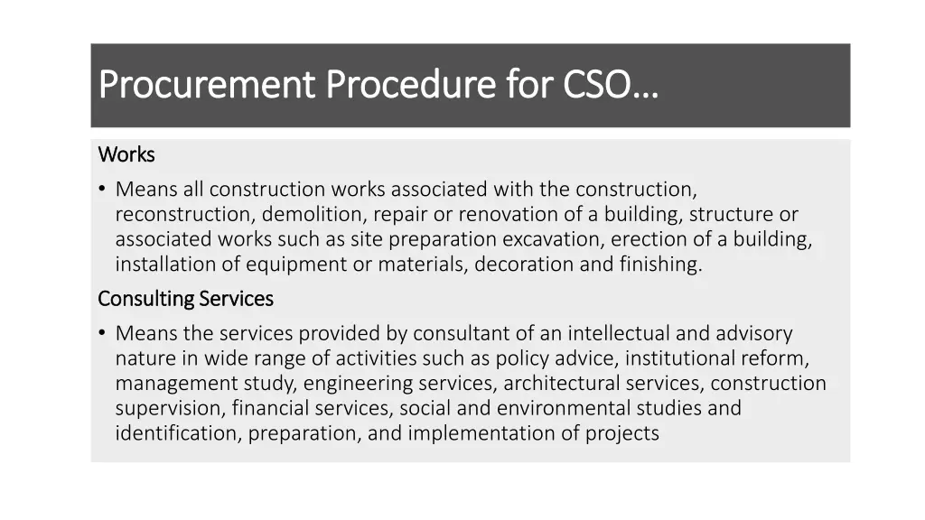 procurement procedure for cso procurement 3
