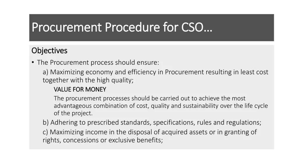 procurement procedure for cso procurement 4