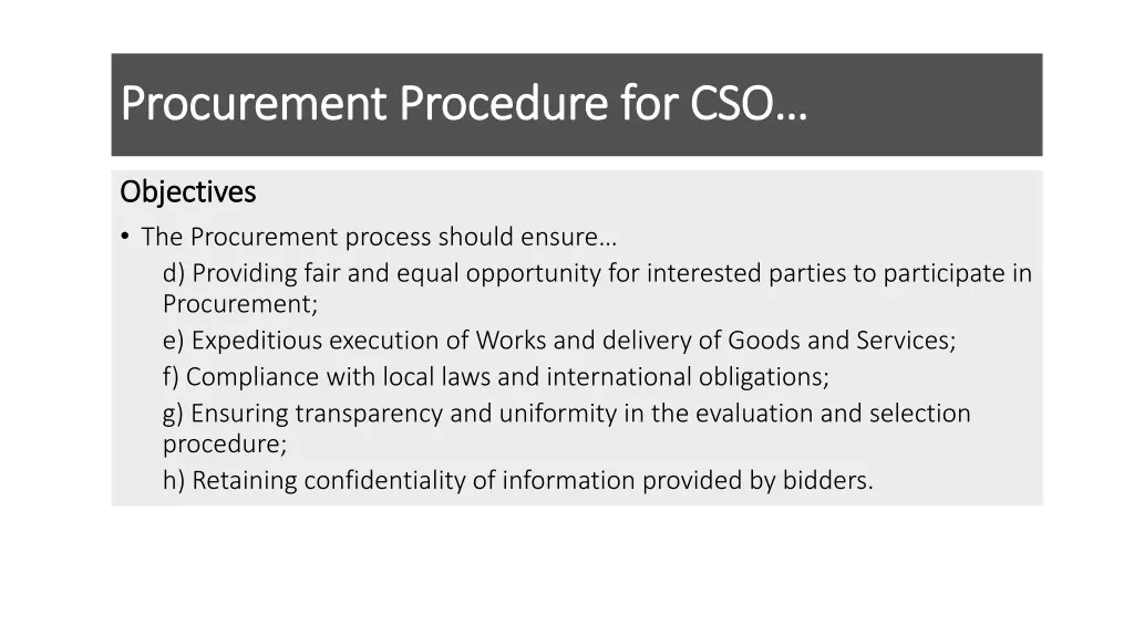 procurement procedure for cso procurement 5