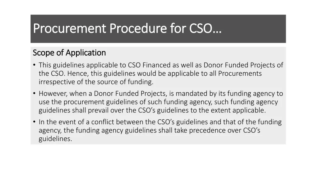procurement procedure for cso procurement 6