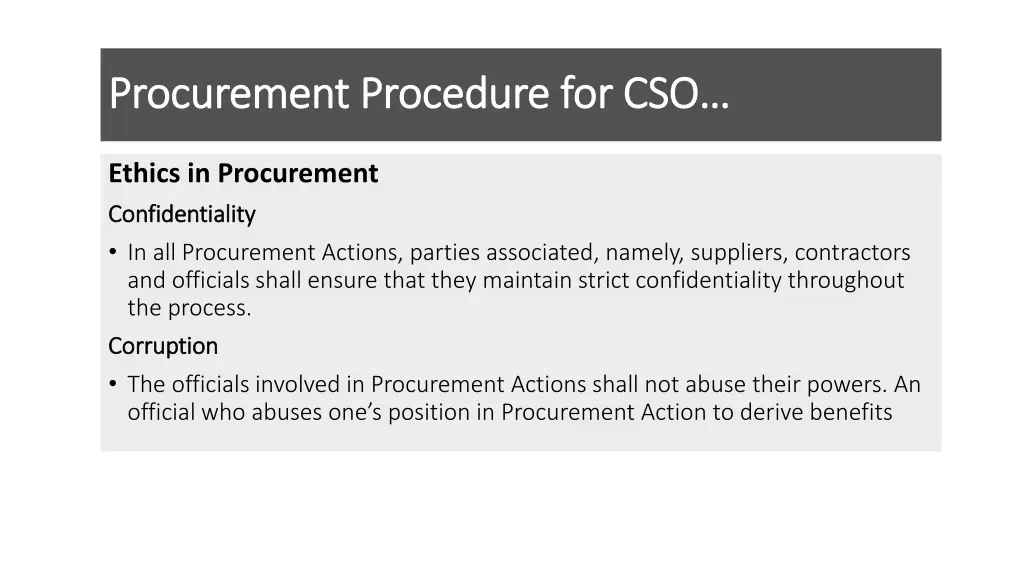 procurement procedure for cso procurement 7