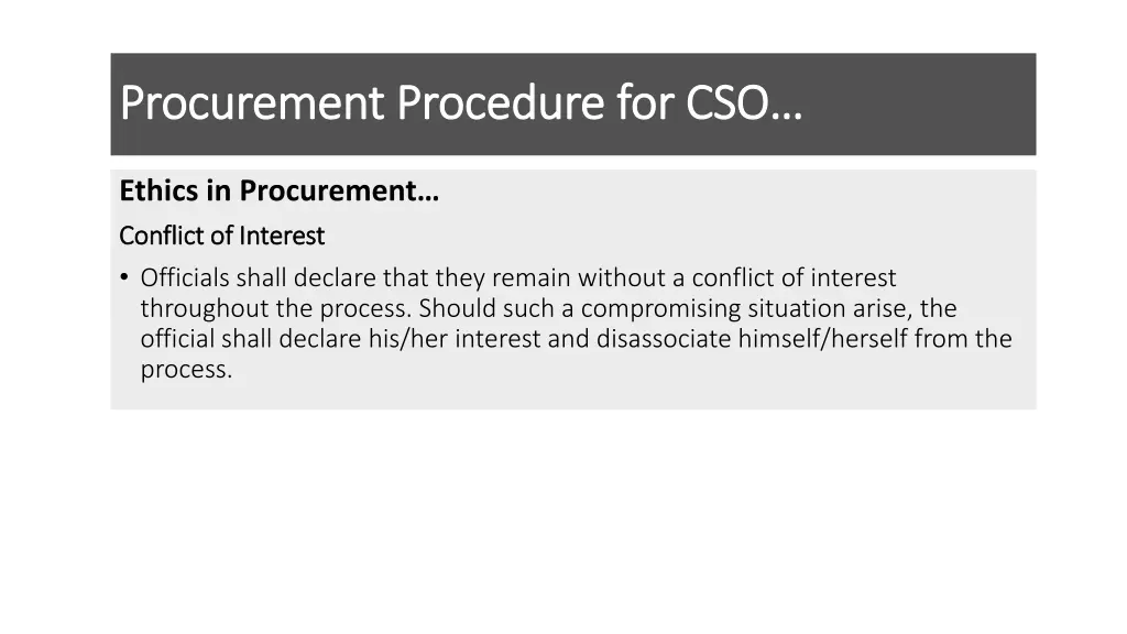 procurement procedure for cso procurement 8