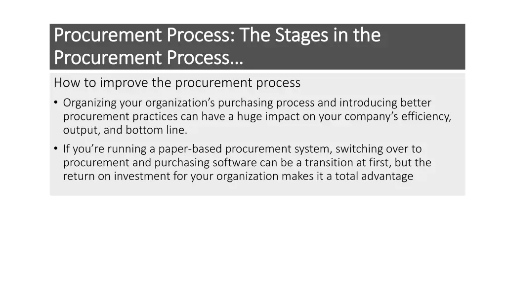 procurement process the stages in the procurement 10