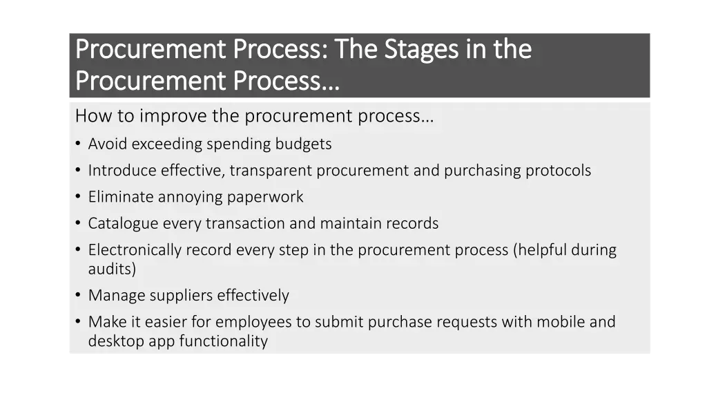 procurement process the stages in the procurement 12
