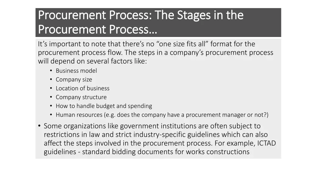 procurement process the stages in the procurement 2